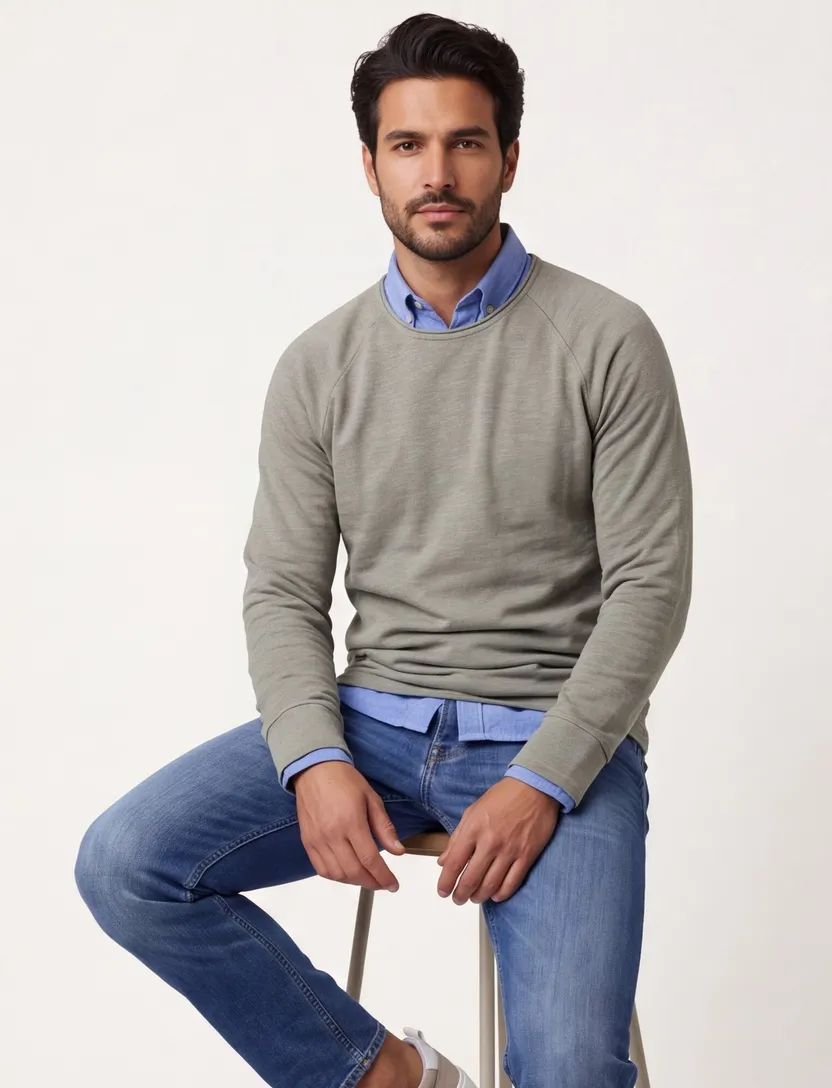Trui Jack & Jones Plus Size groen JJBREEZE