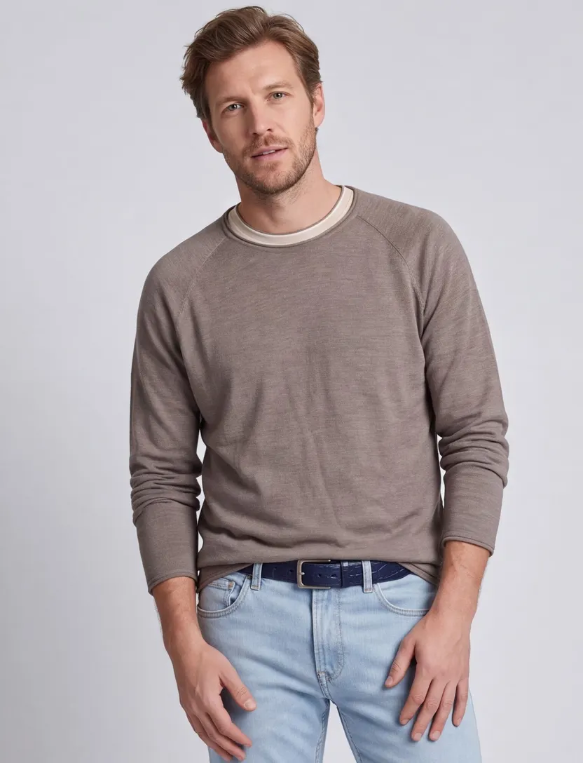 Trui Jack & Jones Plus Size bruin JJBREEZE