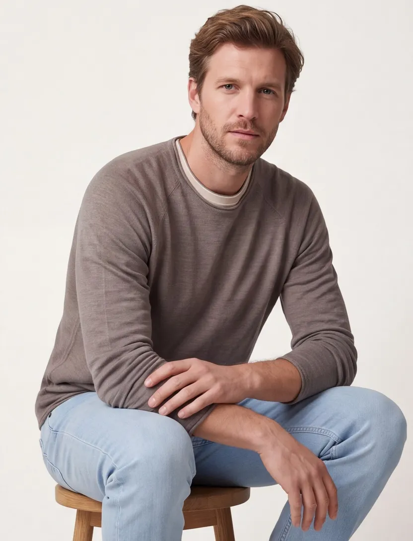Trui Jack & Jones Plus Size bruin JJBREEZE