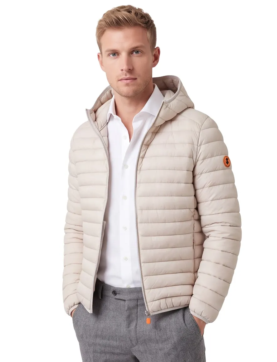 Save the Duck zomerjas creme gewatteerd capuchon
