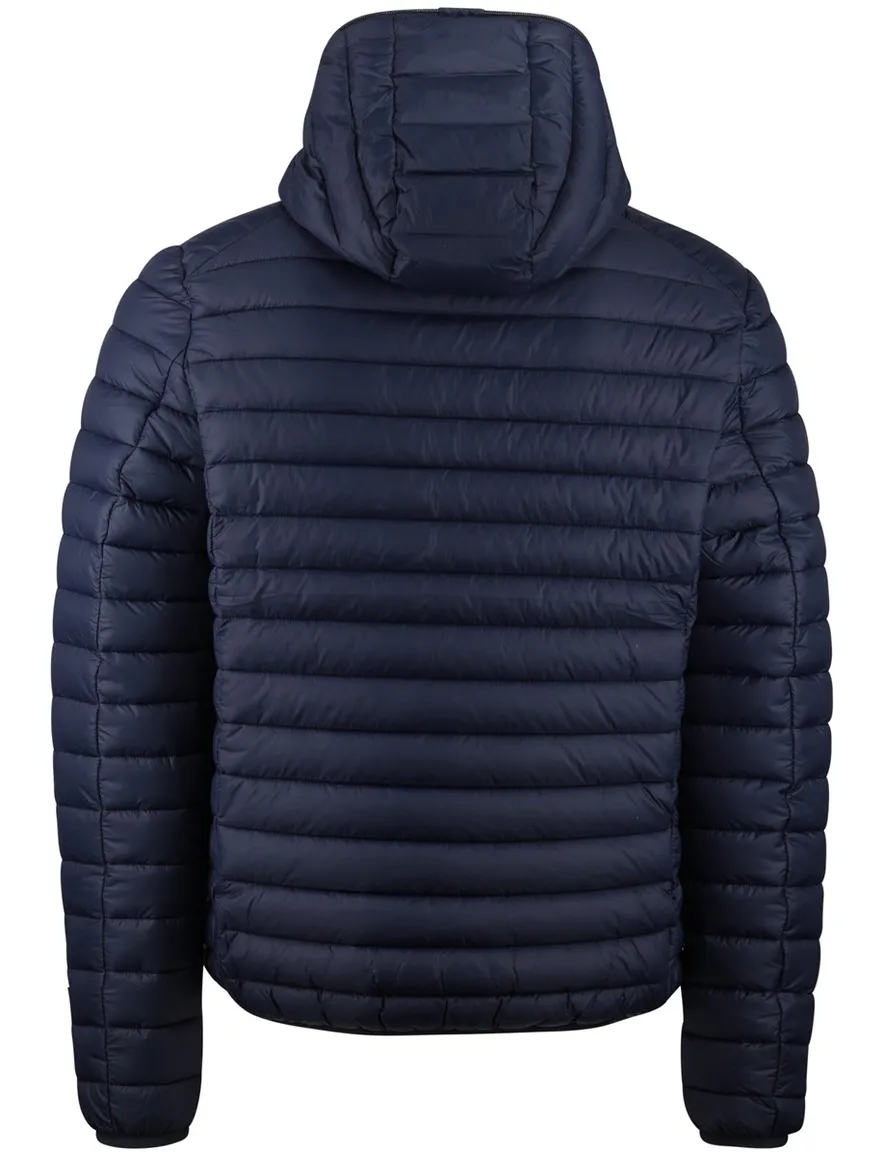 Save the Duck zomerjas donkerblauw gewatteerd capuchon
