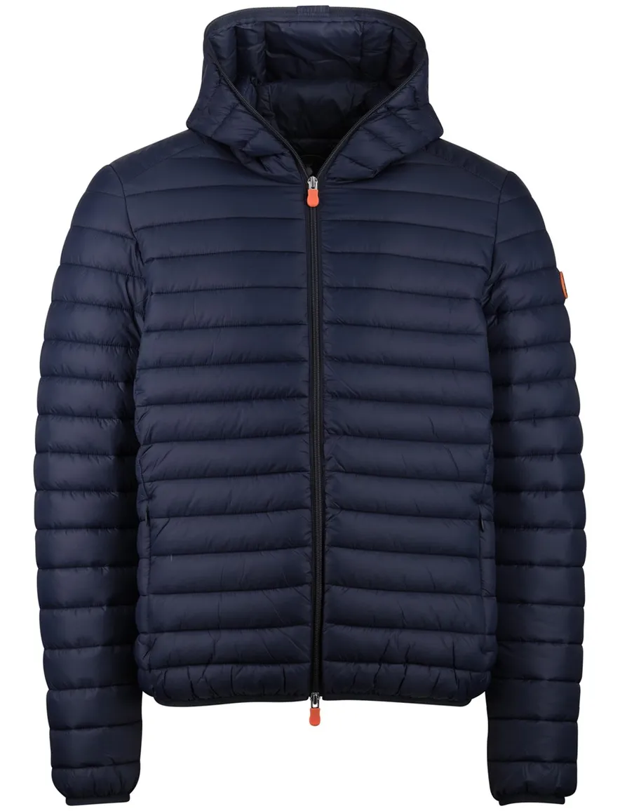 Save the Duck zomerjas donkerblauw gewatteerd capuchon