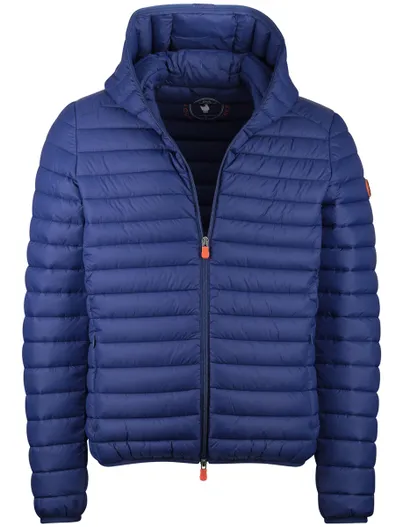 Save the Duck Save the Duck zomerjas blauw gewatteerd capuchon