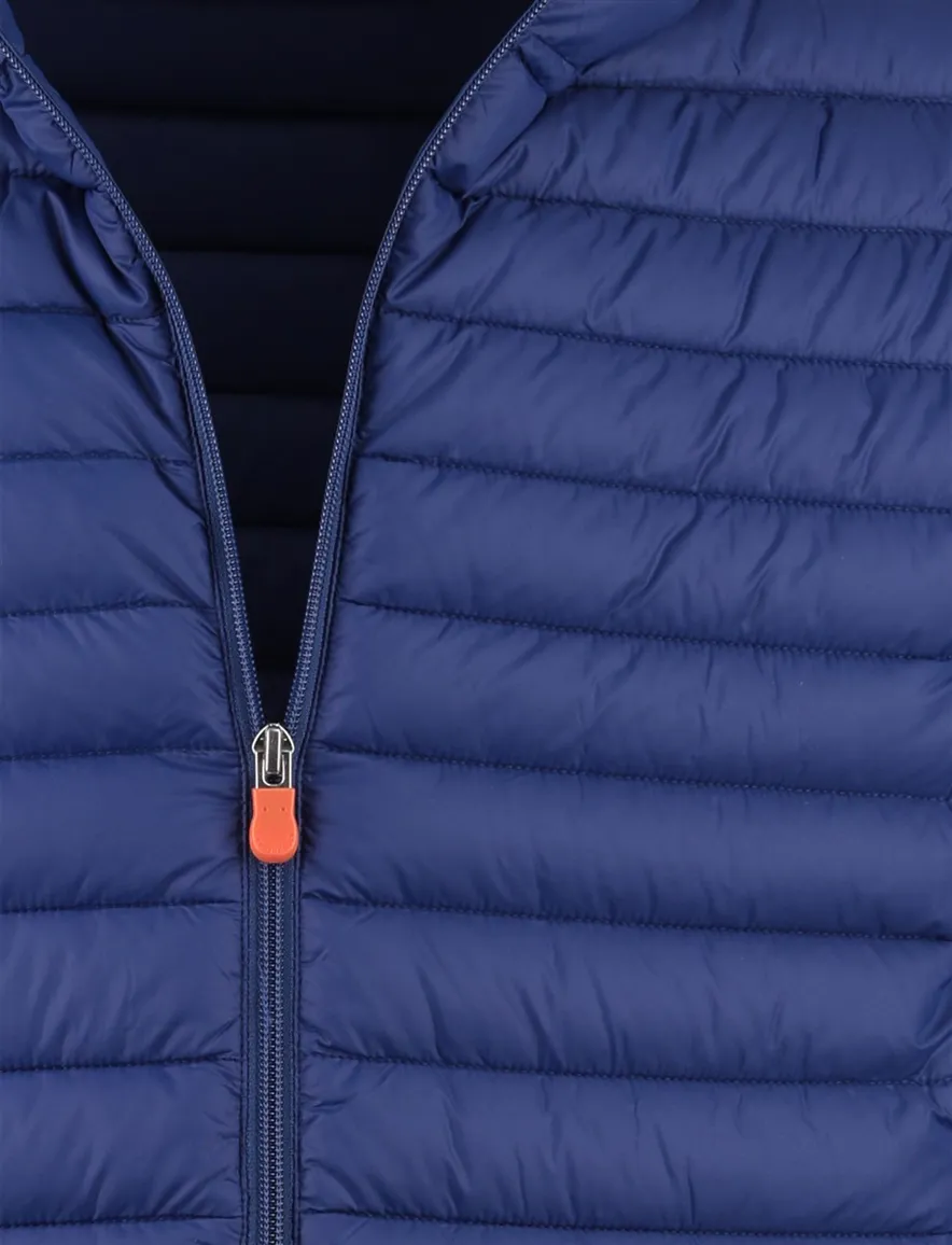 Save the Duck zomerjas blauw gewatteerd capuchon