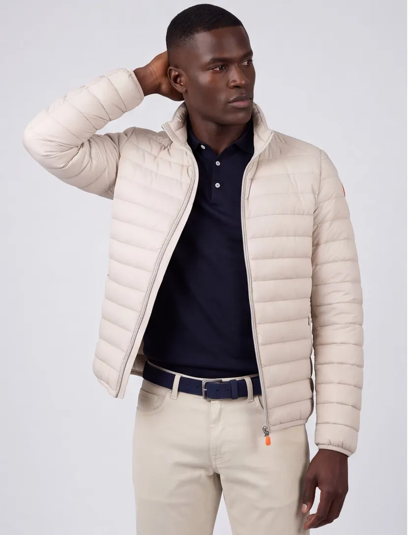 Creme zomerjas Save the Duck gewatteerd nylon