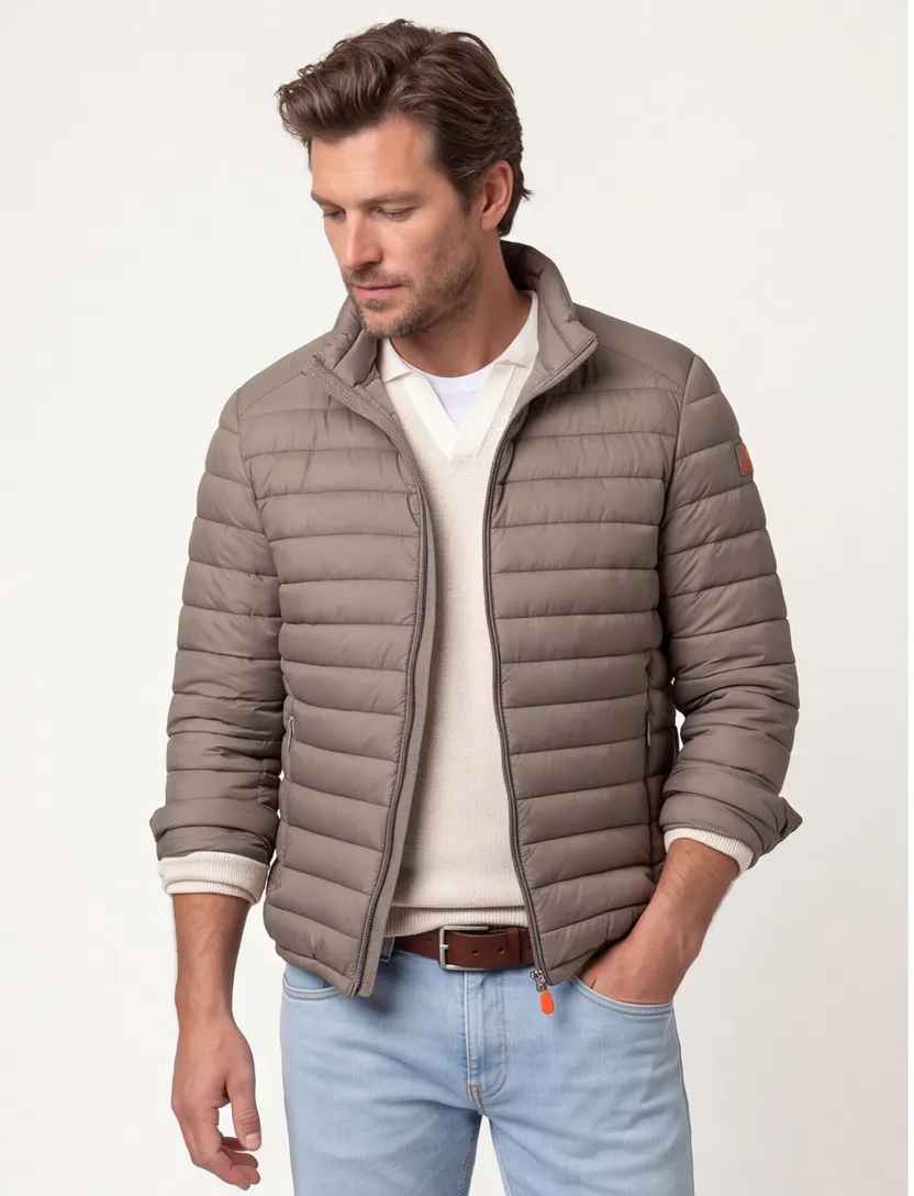Bruin zomerjas Save the Duck gewatteerd nylon