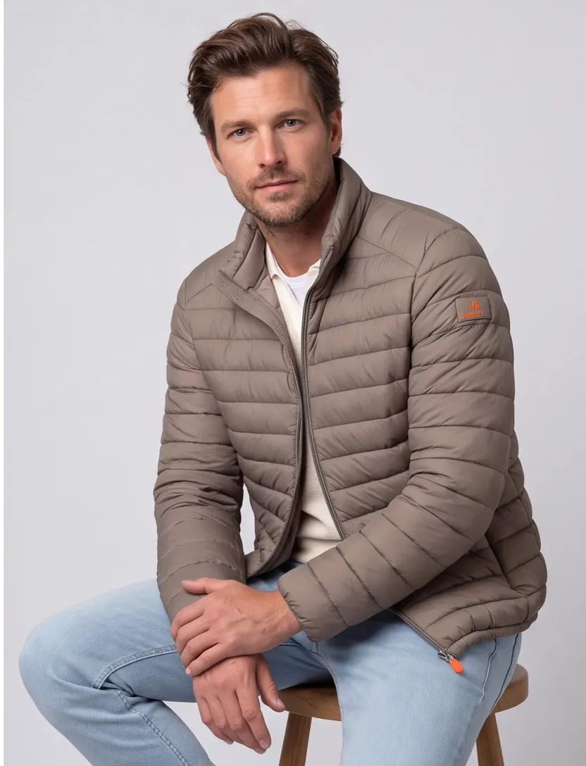 Bruin zomerjas Save the Duck gewatteerd nylon