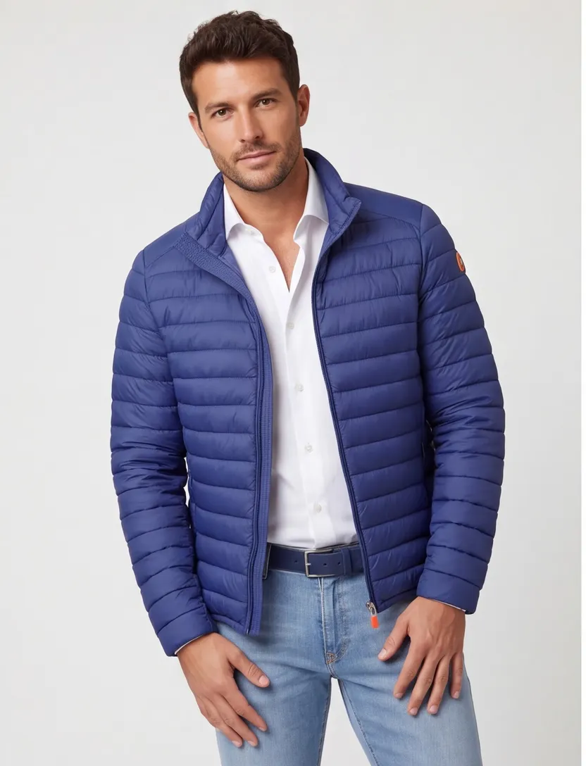 Blauw zomerjas Save the Duck gewatteerd nylon