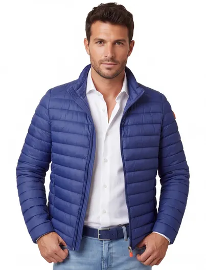 Save the Duck Blauw zomerjas Save the Duck gewatteerd nylon