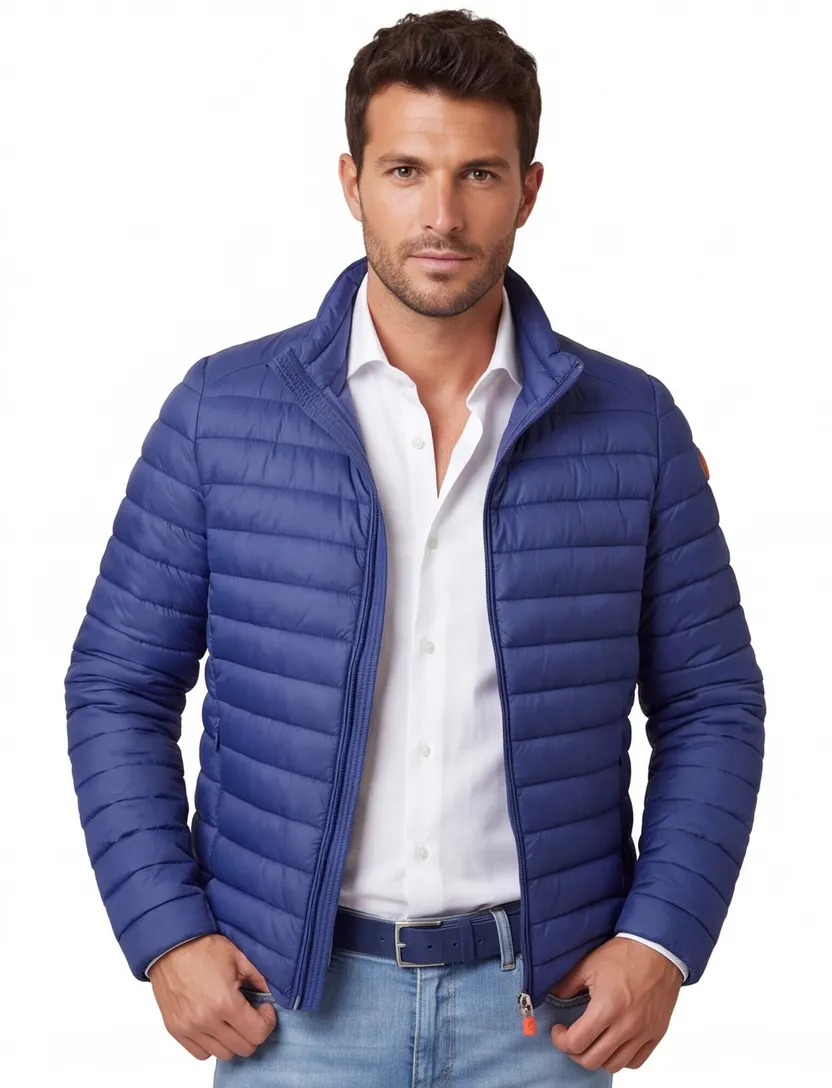 Blauw zomerjas Save the Duck gewatteerd nylon