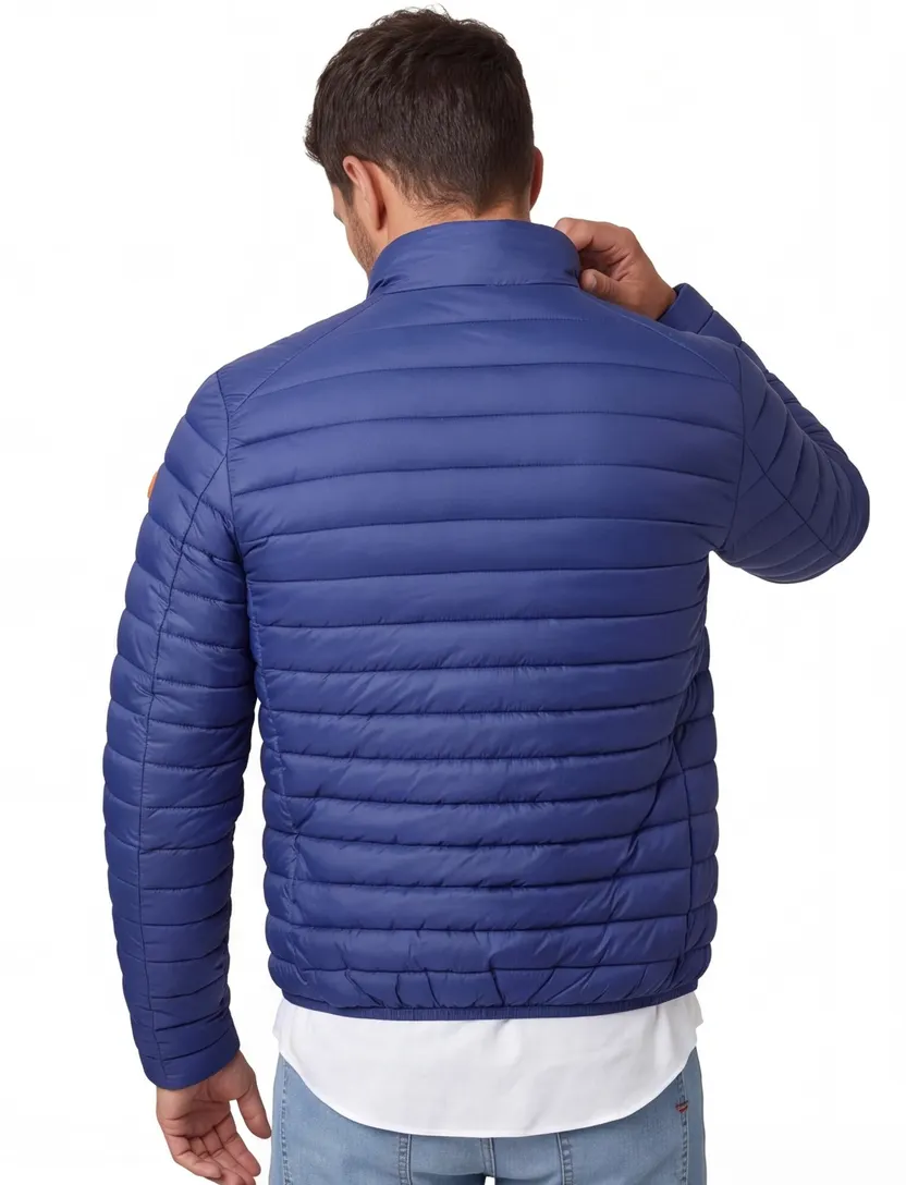 Blauw zomerjas Save the Duck gewatteerd nylon