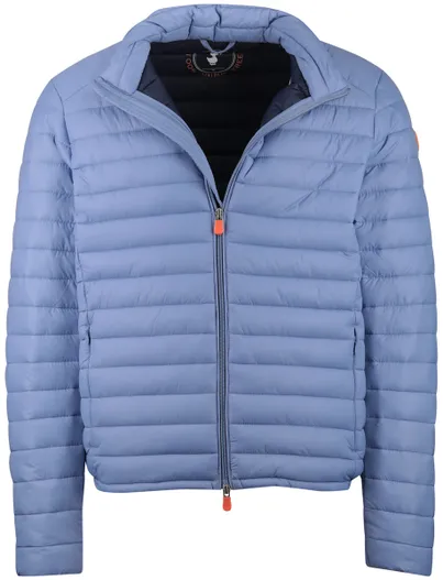 Save the Duck Save the Duck zomerjas blauw gewatteerd ritszakken