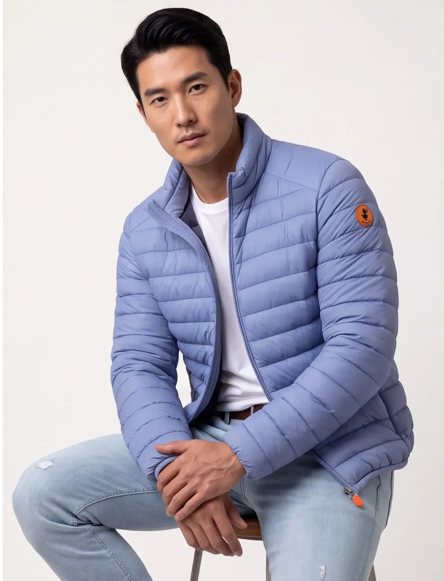 Save the Duck puffer tussenjas blauw