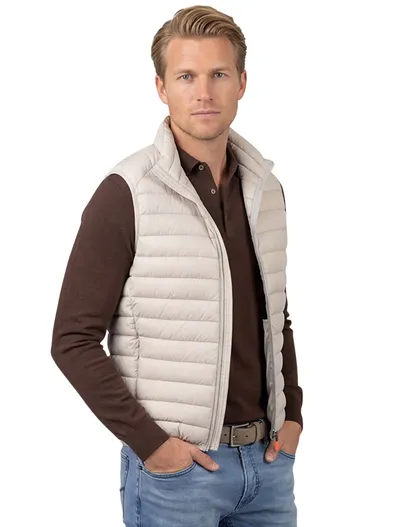 Save the Duck Beige gewatteerde bodywarmer Save The Duck normale fit