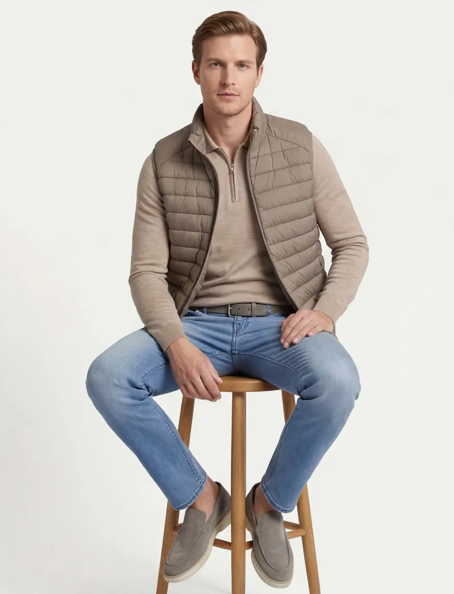 Save The Duck bodywarmer gewatteerd khaki