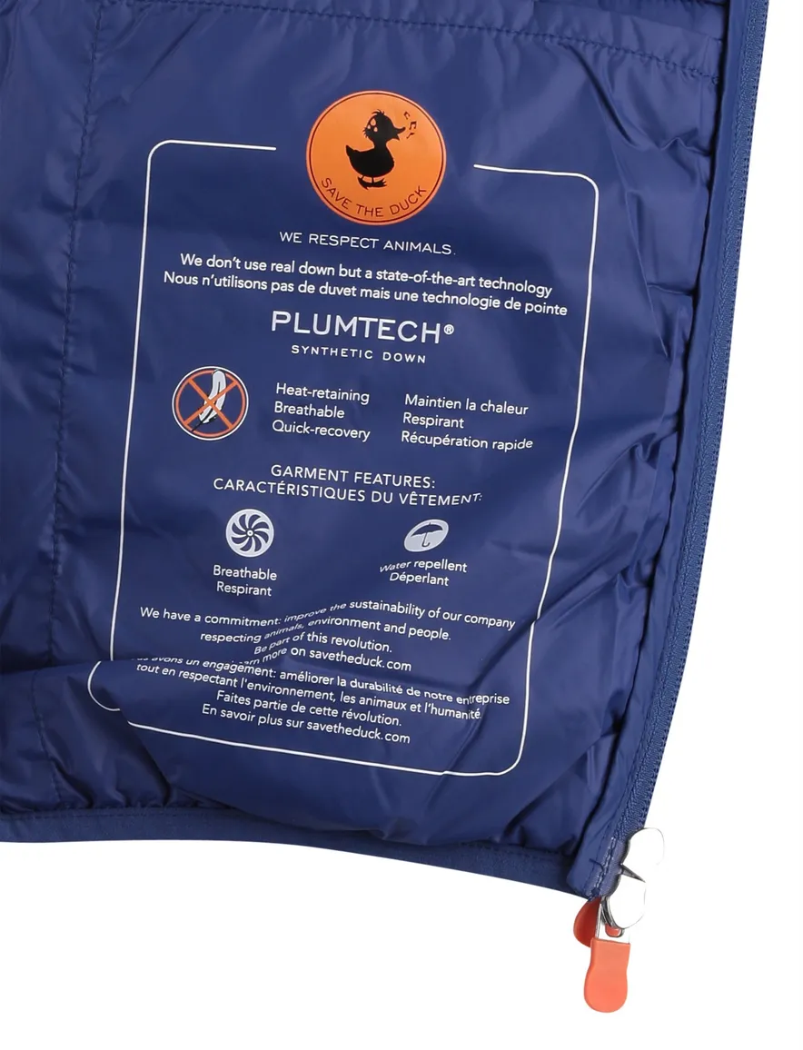 bodywarmer Save The Duck blauw gewatteerd rits