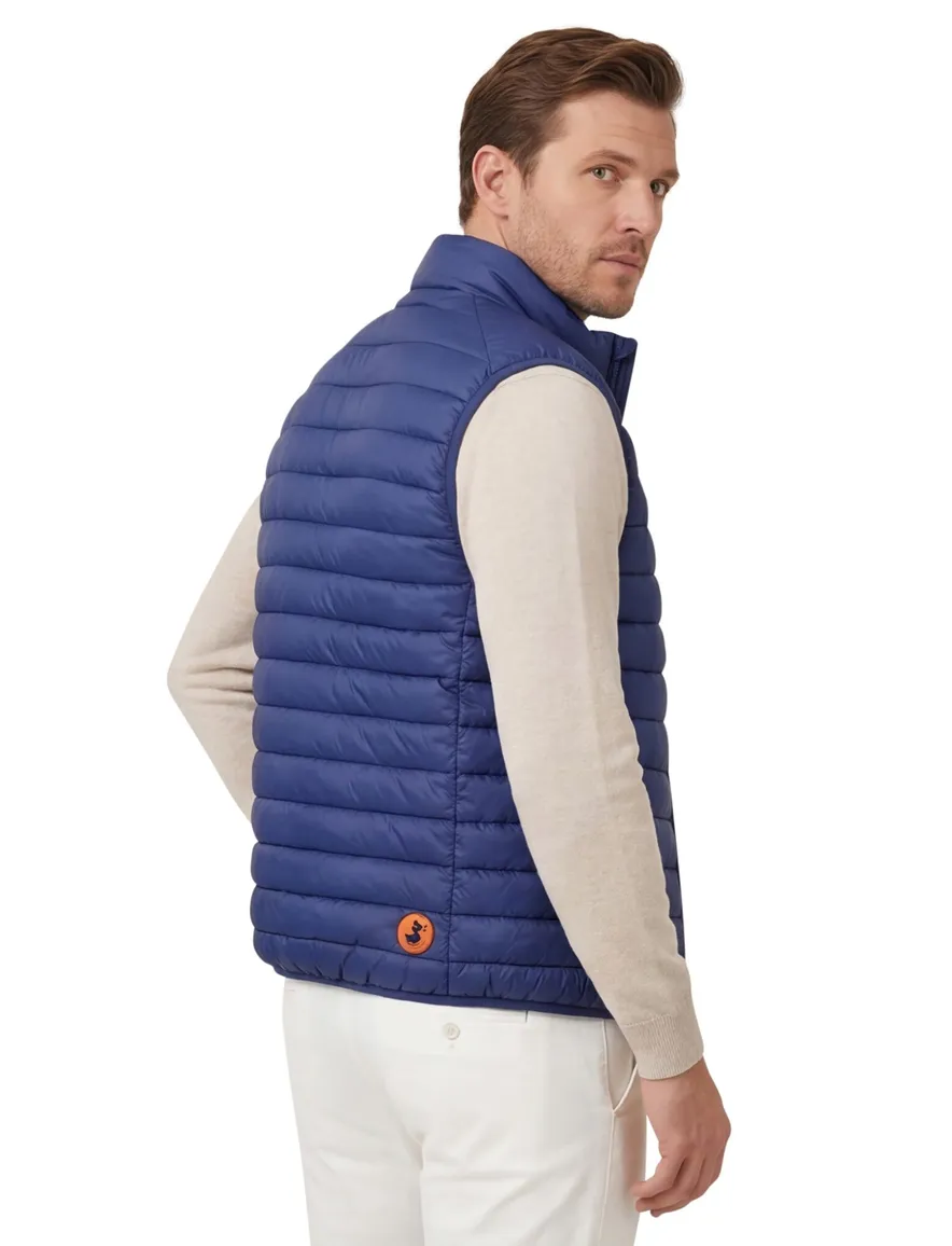 bodywarmer Save The Duck blauw gewatteerd rits