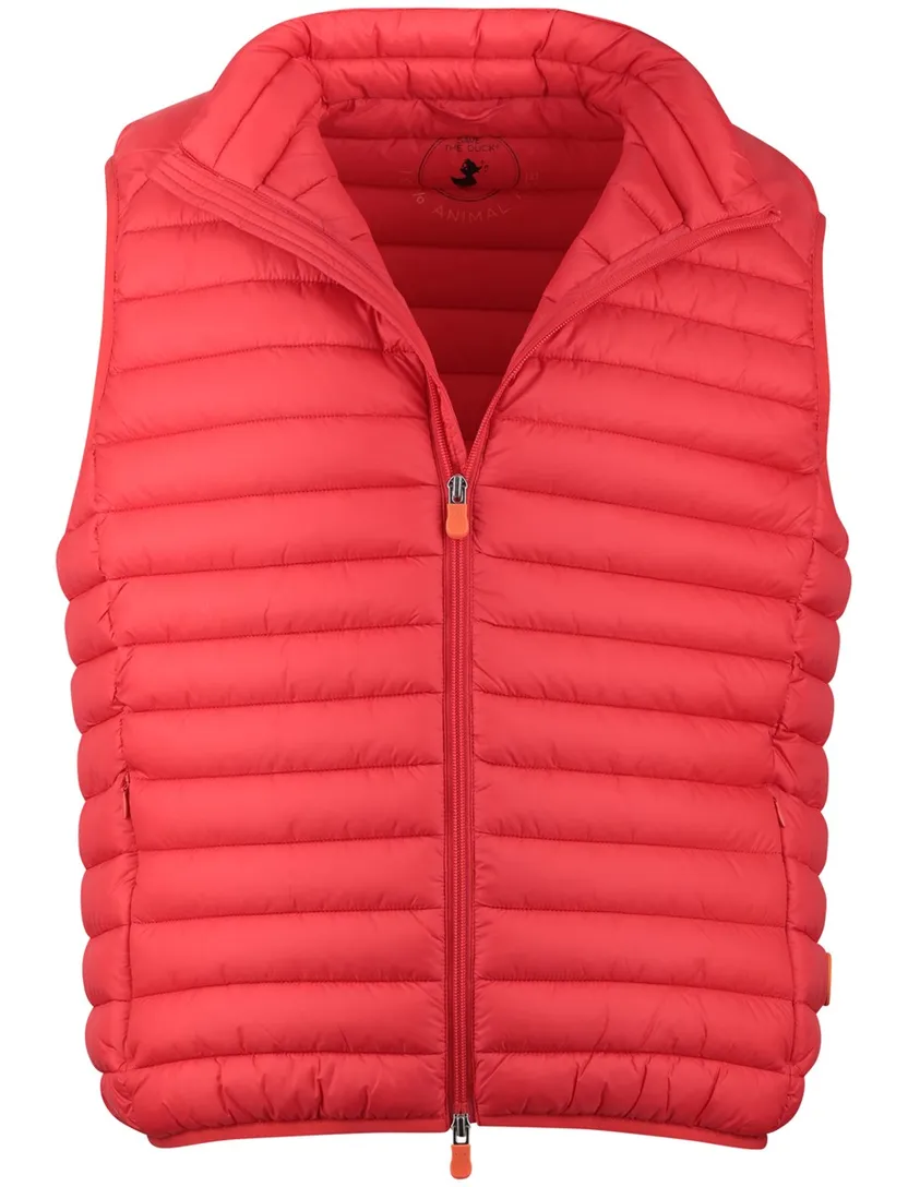 Rode gewatteerde bodywarmer Save The Duck