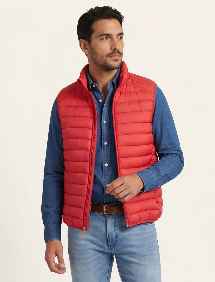 Save The Duck gewatteerde bodywarmer rood