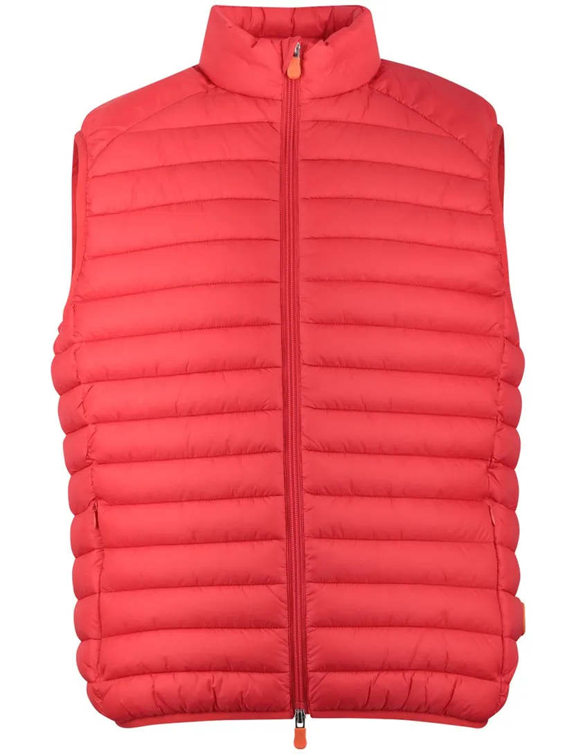 Rode gewatteerde bodywarmer Save The Duck