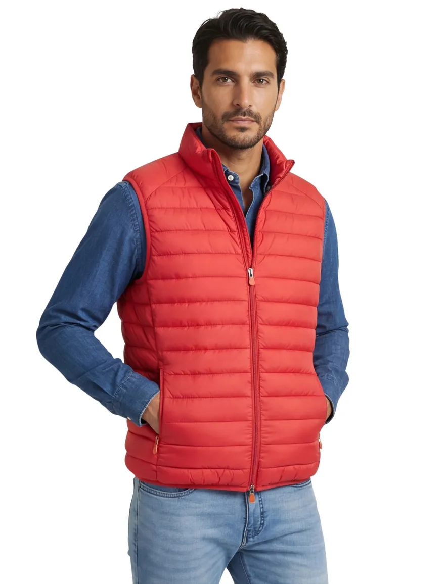 Save The Duck gewatteerde bodywarmer rood