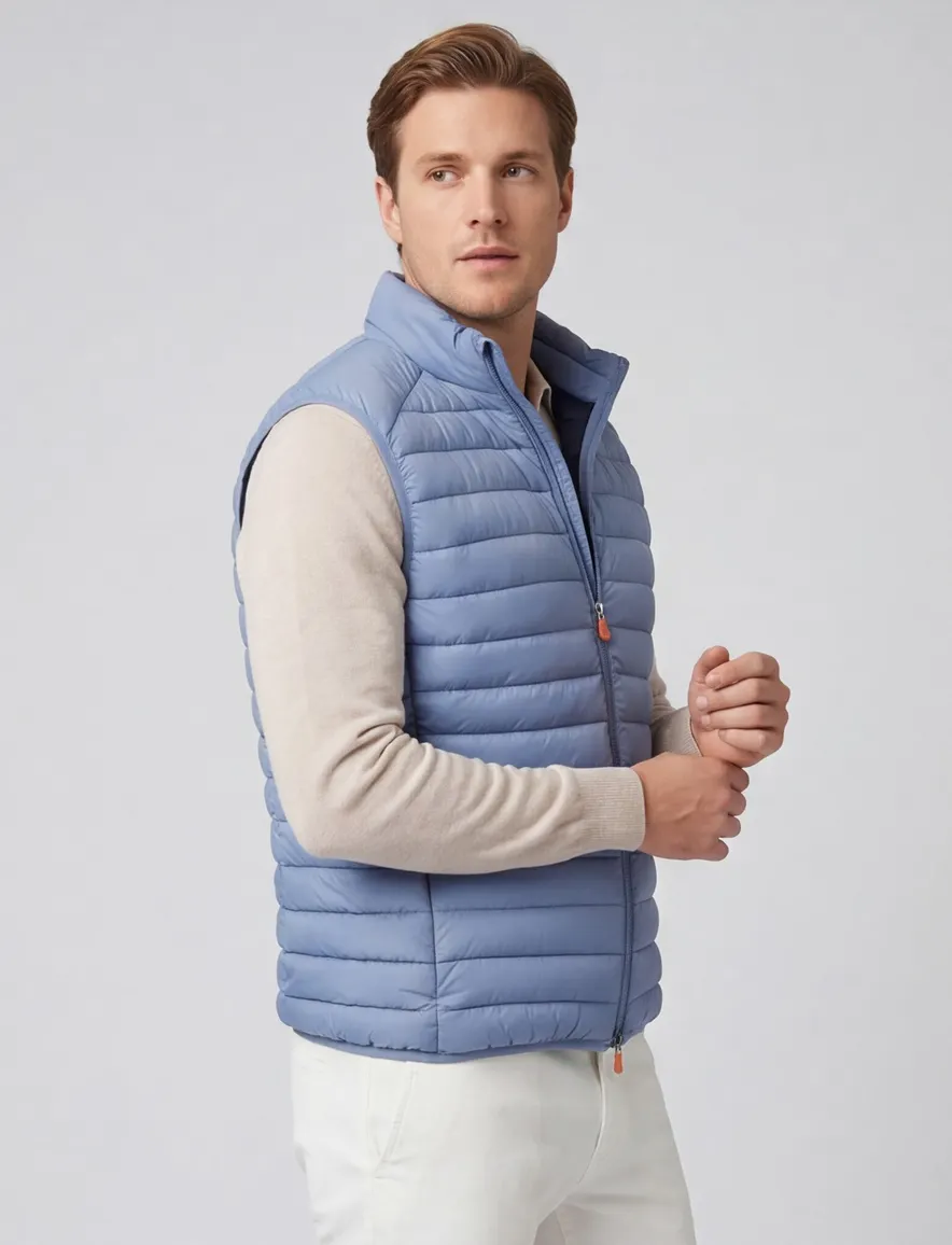 Save The Duck gewatteerde bodywarmer blauw