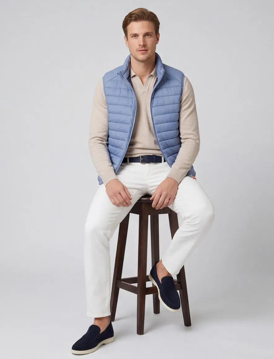 Save The Duck gewatteerde bodywarmer blauw