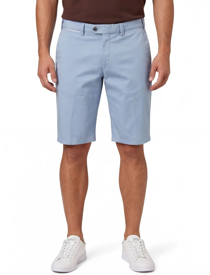 Blauwe bermuda Hiltl normale fit
