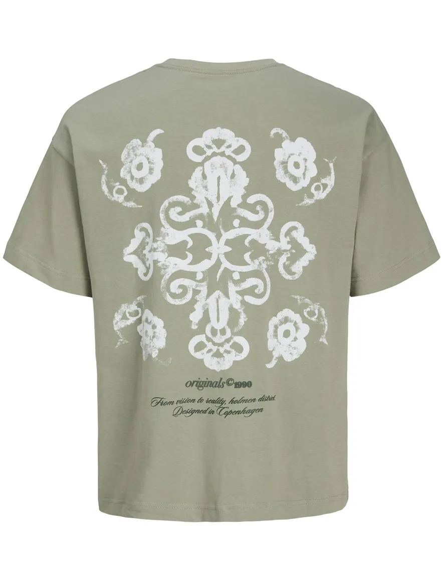 Jack & Jones t-shirt groen met backprint
