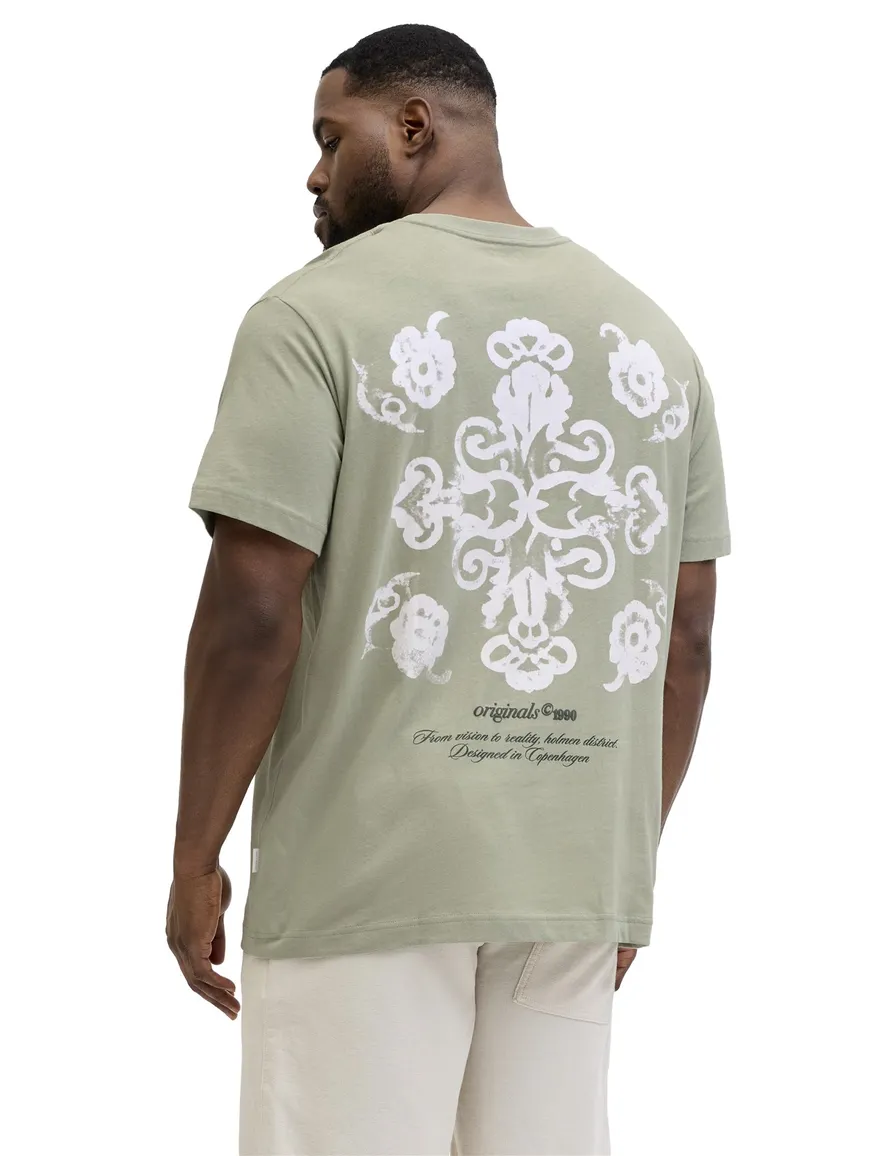 Jack & Jones t-shirt groen met backprint