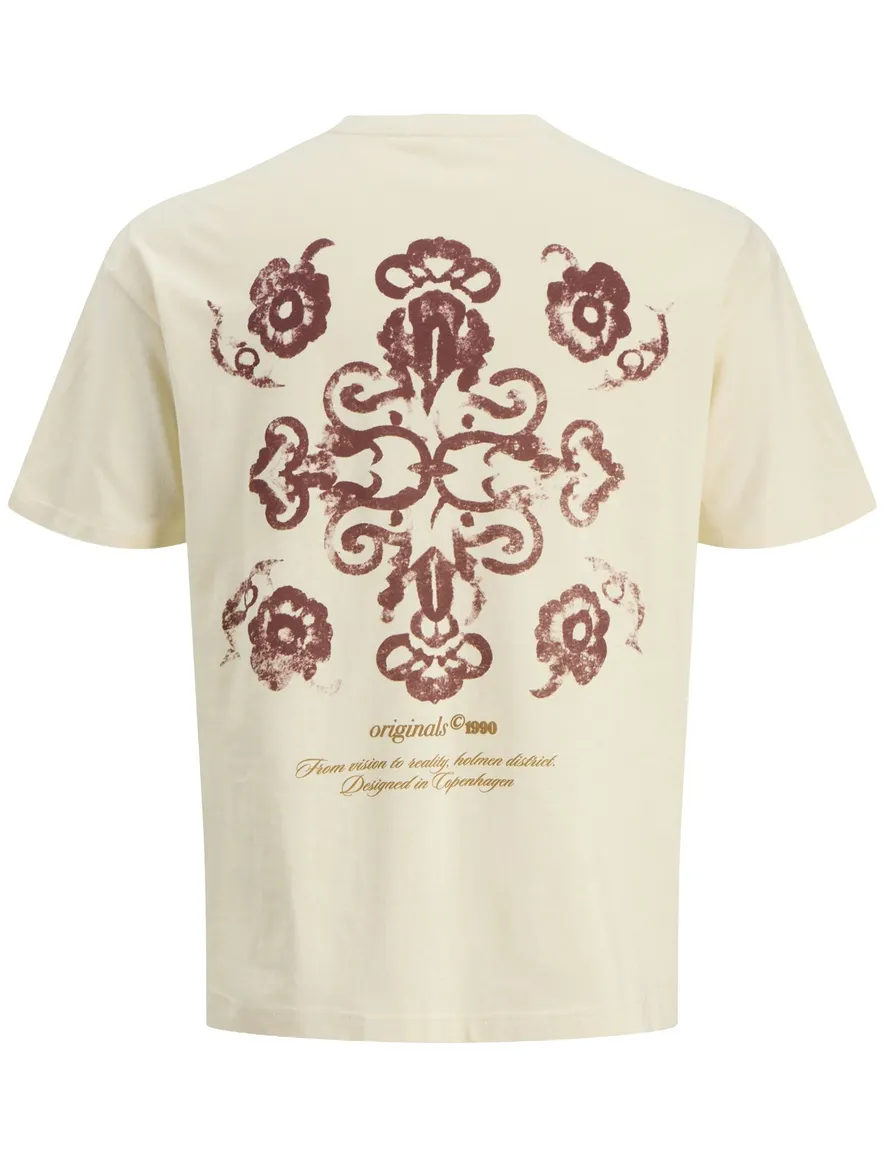 Jack & Jones t-shirt beige met backprint