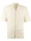 Supply & Co poloshirt doorknoop creme structuur patroon