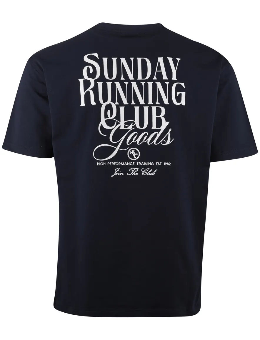 Supply & Co Abdon donkerblauw t-shirt met print