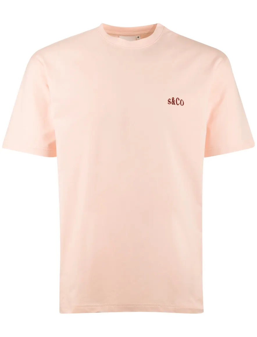 Supply & Co Blush Abdon T-shirt roze backprint