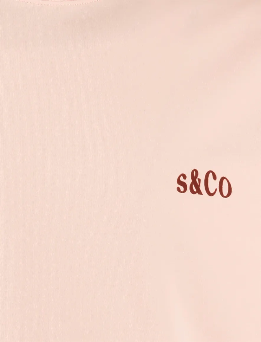 Supply & Co Blush Abdon T-shirt roze backprint