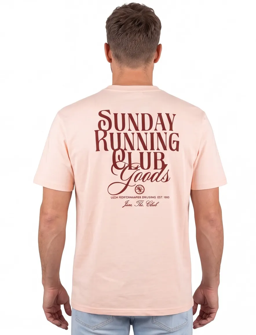 Supply & Co Blush Abdon T-shirt roze backprint