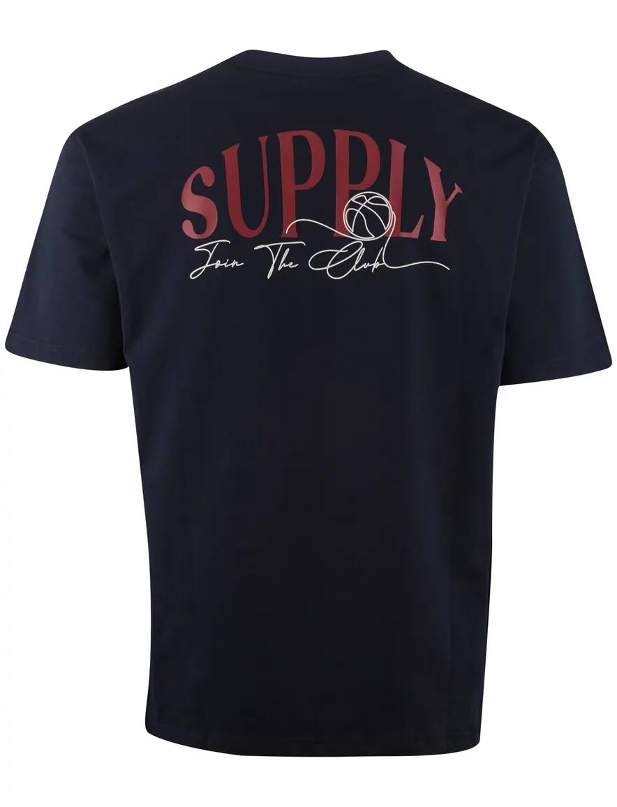 Supply & Co donkerblauw Benson t-shirt met print