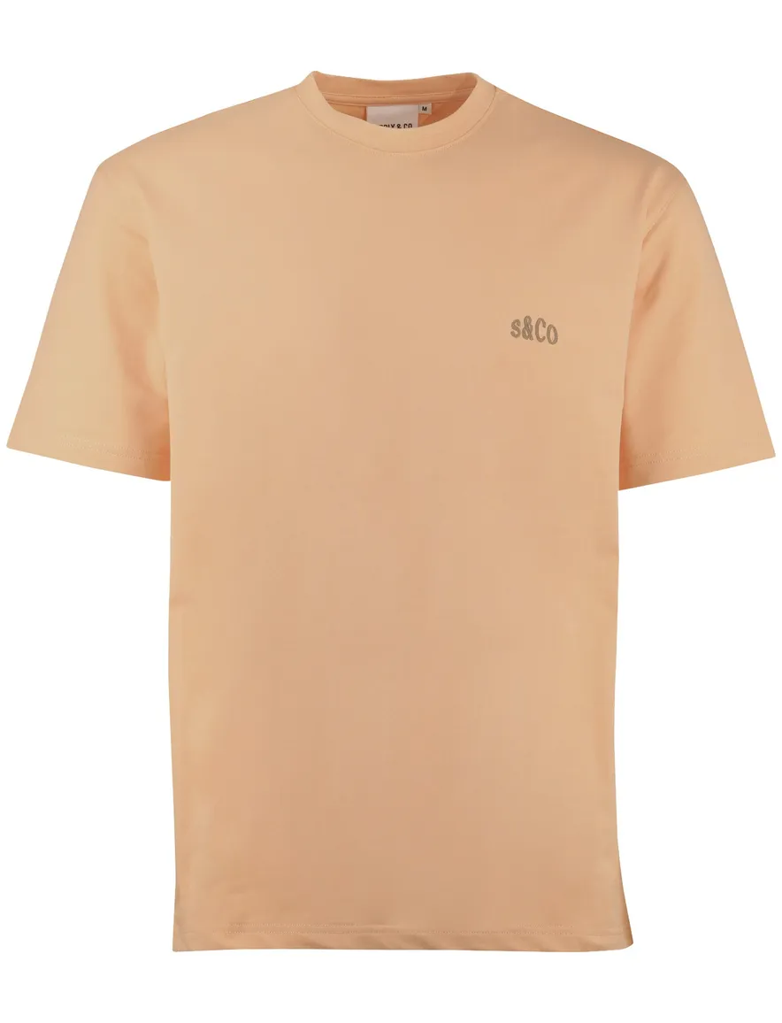 Supply & Co T-shirt oranje met backprint sunday fruit