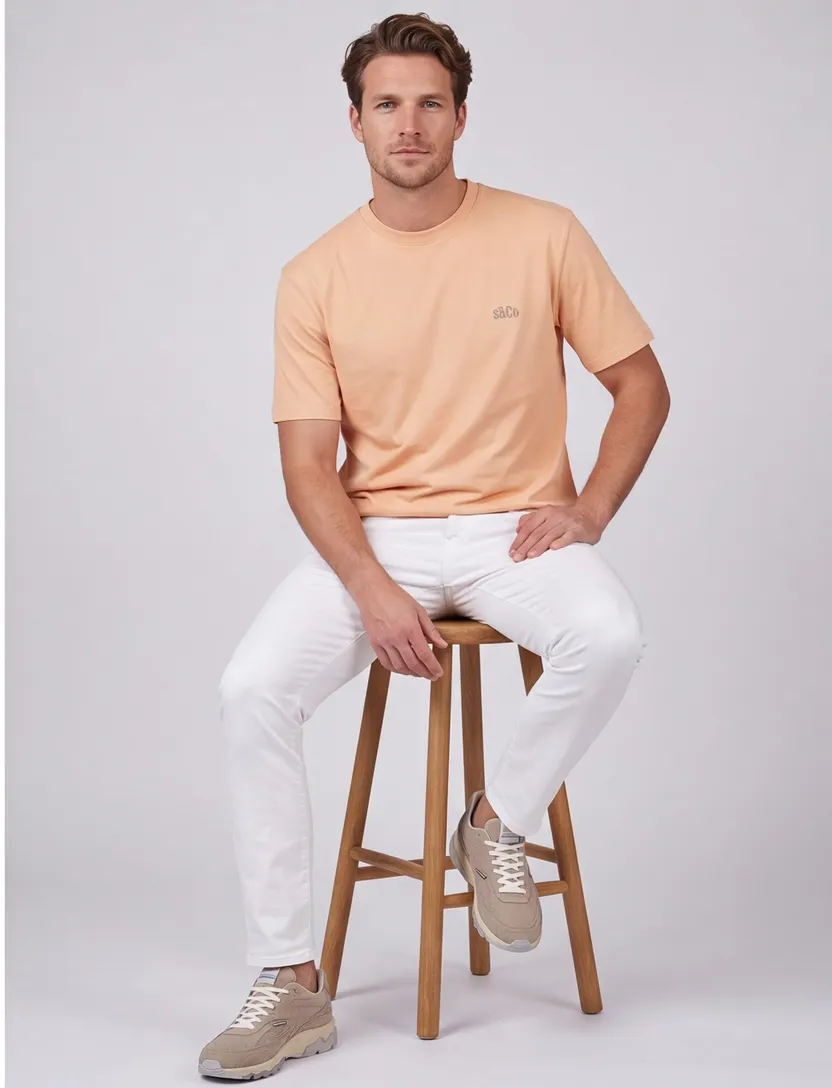 T-shirt Supply & Co oranje backprint sunday fruit