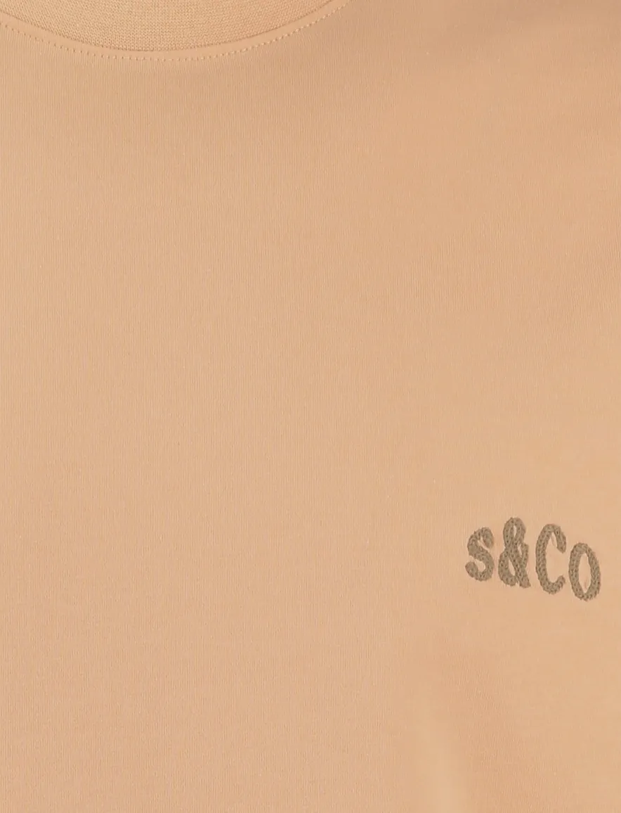 Supply & Co T-shirt oranje met backprint sunday fruit