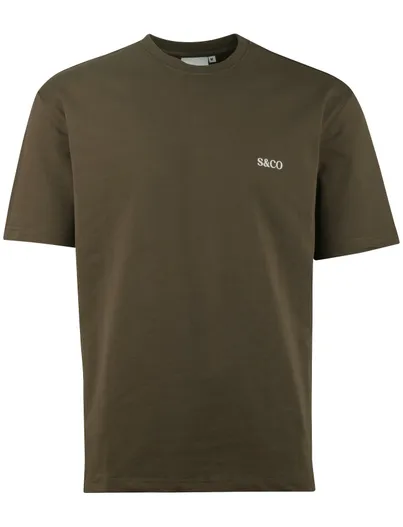 Supply & Co Bruin T-shirt Supply & Co met backprint citroen padel