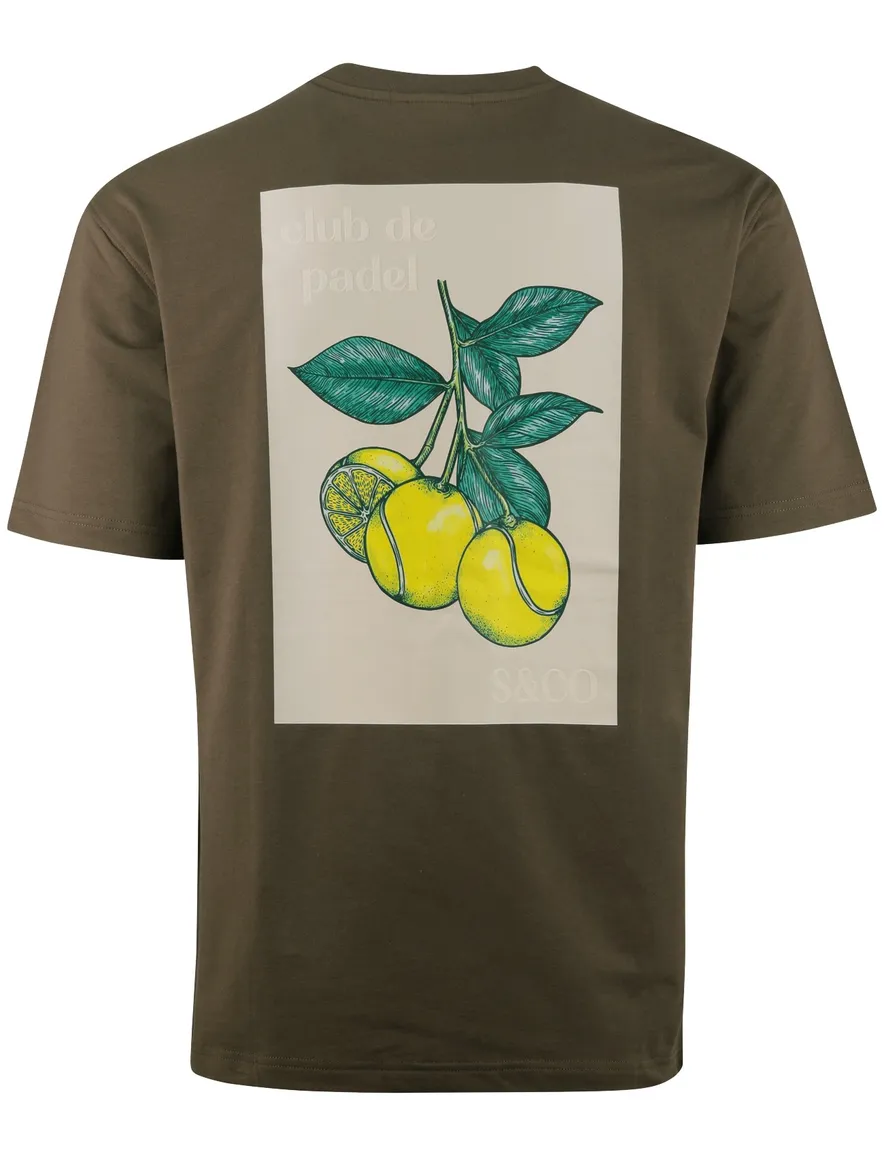 Supply & Co T-shirt bruin backprint citroen padel