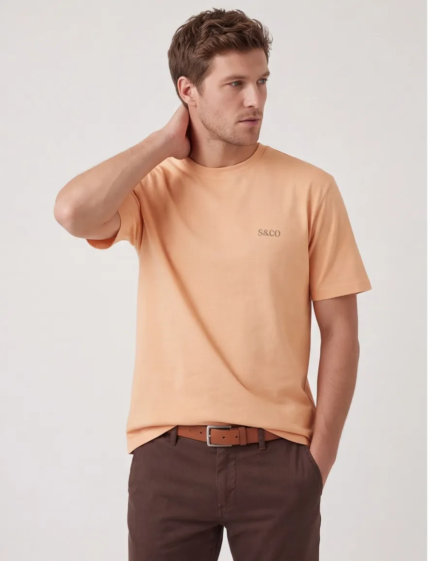 Oranje T-shirt Supply & Co met backprint citroen padel
