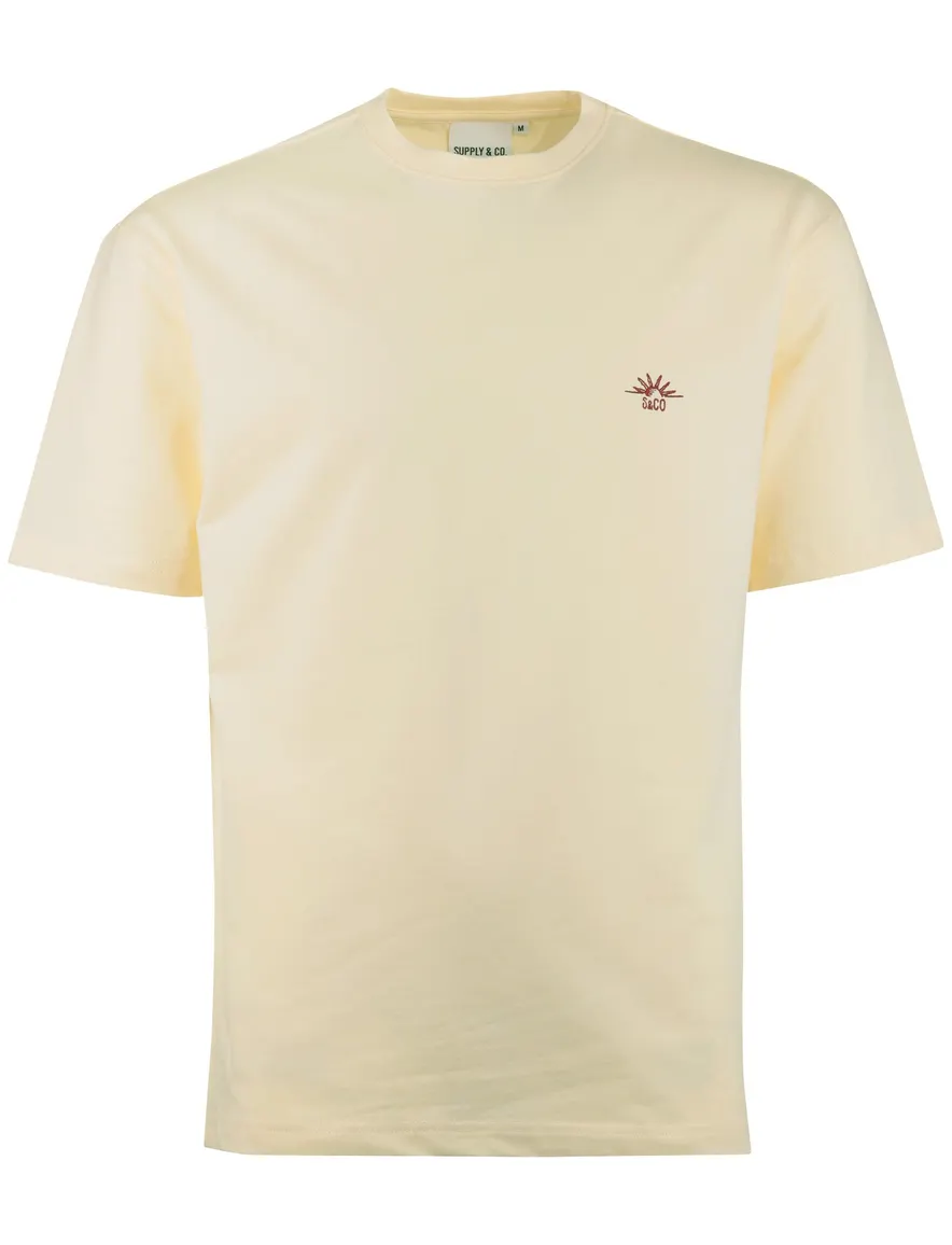 Supply & Co Ezra t-shirt gebroken wit backprint