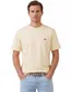 Geel T-shirt Supply & Co met backprint zon rode golven