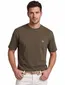 Bruin T-shirt Supply & Co met backprint zon blauw golven