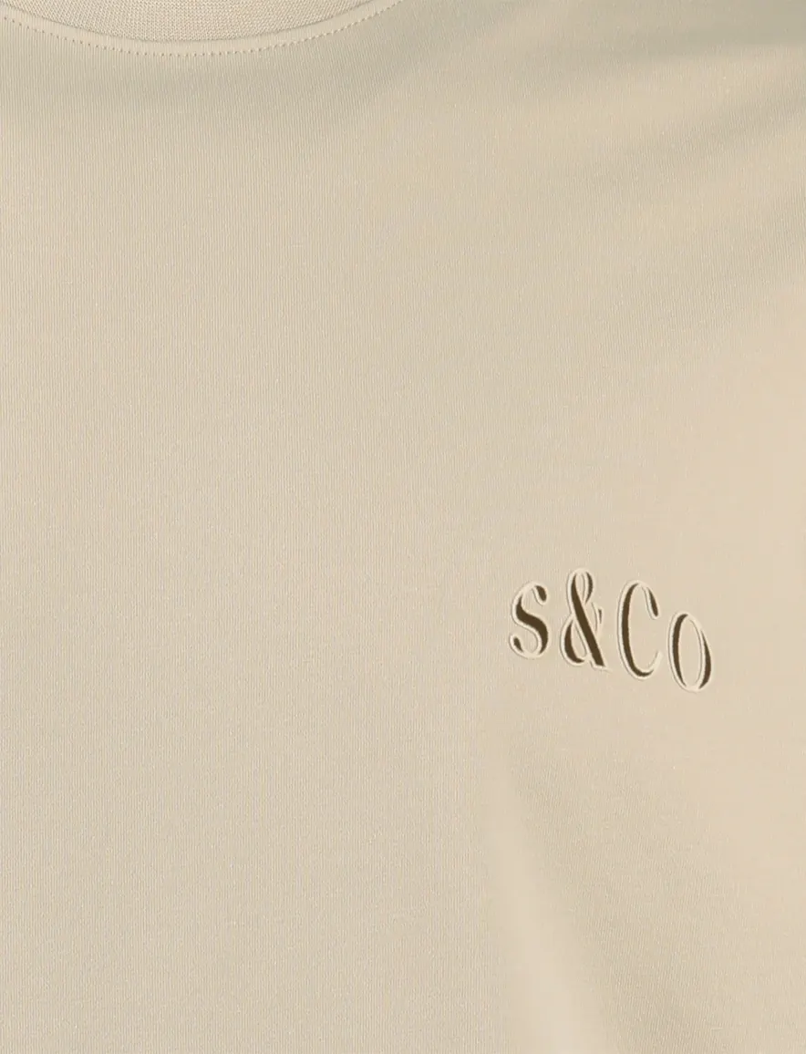 Supply & Co Pebble Felton t-shirt beige backprint