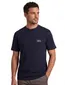 Donkerblauw T-shirt Supply & Co met backprint bloemen vakjes