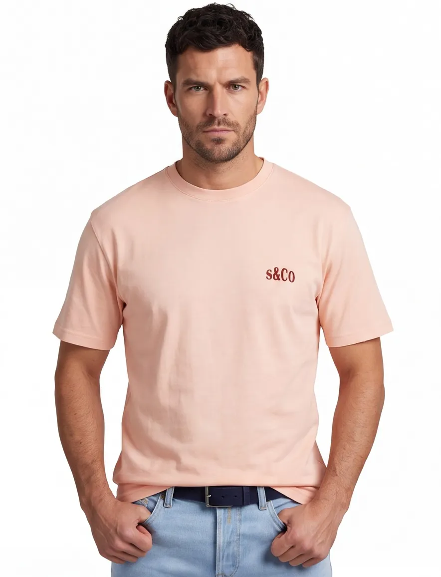 Donkerblauw T-shirt Supply & Co met backprint bloemen vakjes