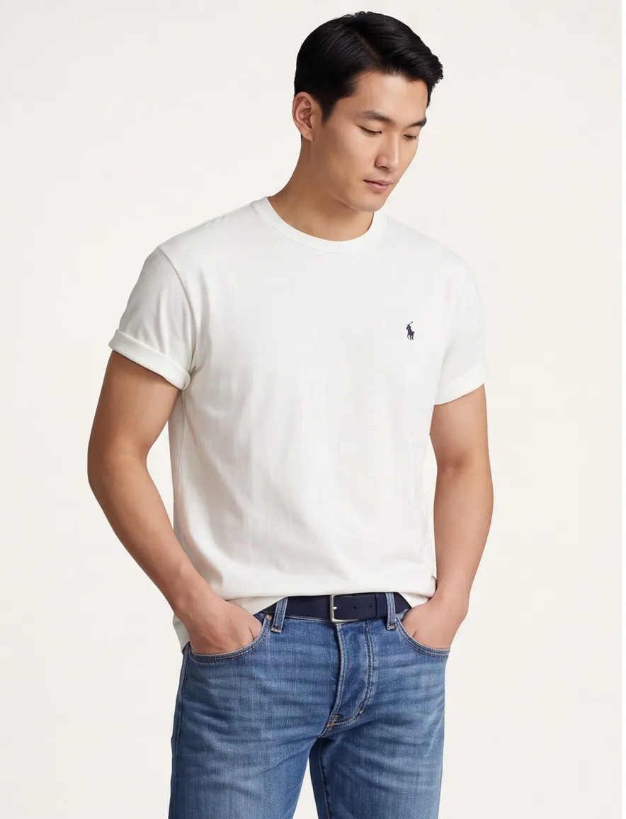 Wit t-shirt backprint Polo Ralph Lauren wijde fit